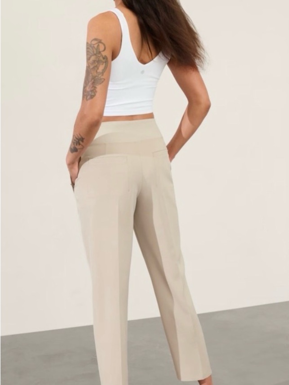 Athleta Endless High Rise Pants Size 8 Cream MSRP 109.00 - Picture 4 of 14